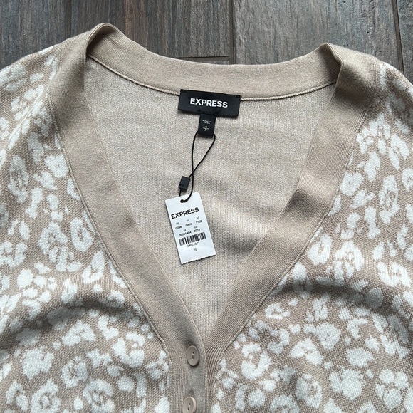 NWT Express Animal Print Cardigan, Size Small - Picture 2 of 5